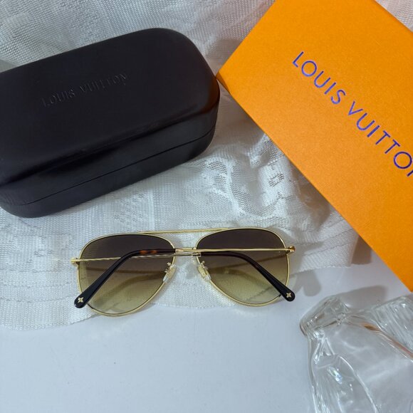 Louis Vuitton Brown and Gold Sunglasses main image 9